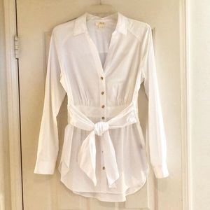 NWOT Maeve White Cotton Blouse